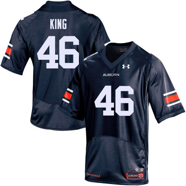 Men's Auburn Tigers #46 Caleb King Navy College Stitched Football Jersey